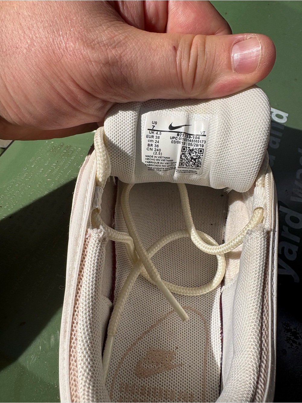 Nike Pink and White Layered Mesh Sneakers - Picture 5 of 5
